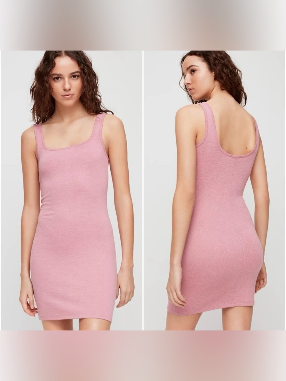 NEW Wilfred Free Caia Tank Dress Mini Pastel Pink Size Large